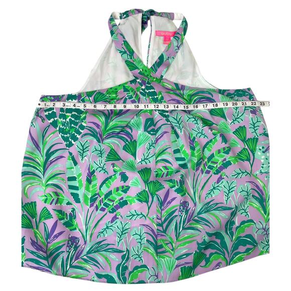 Lilly Pulitzer Rori Halter Top Purple Iris XL Beach Vacation Cruise Resort - Picture 14 of 14
